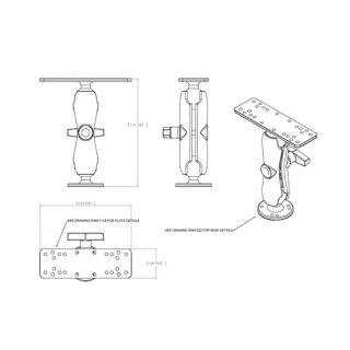 Ram Mount Universal Marine Electronic kiinnitysteline max 7'' näytöille